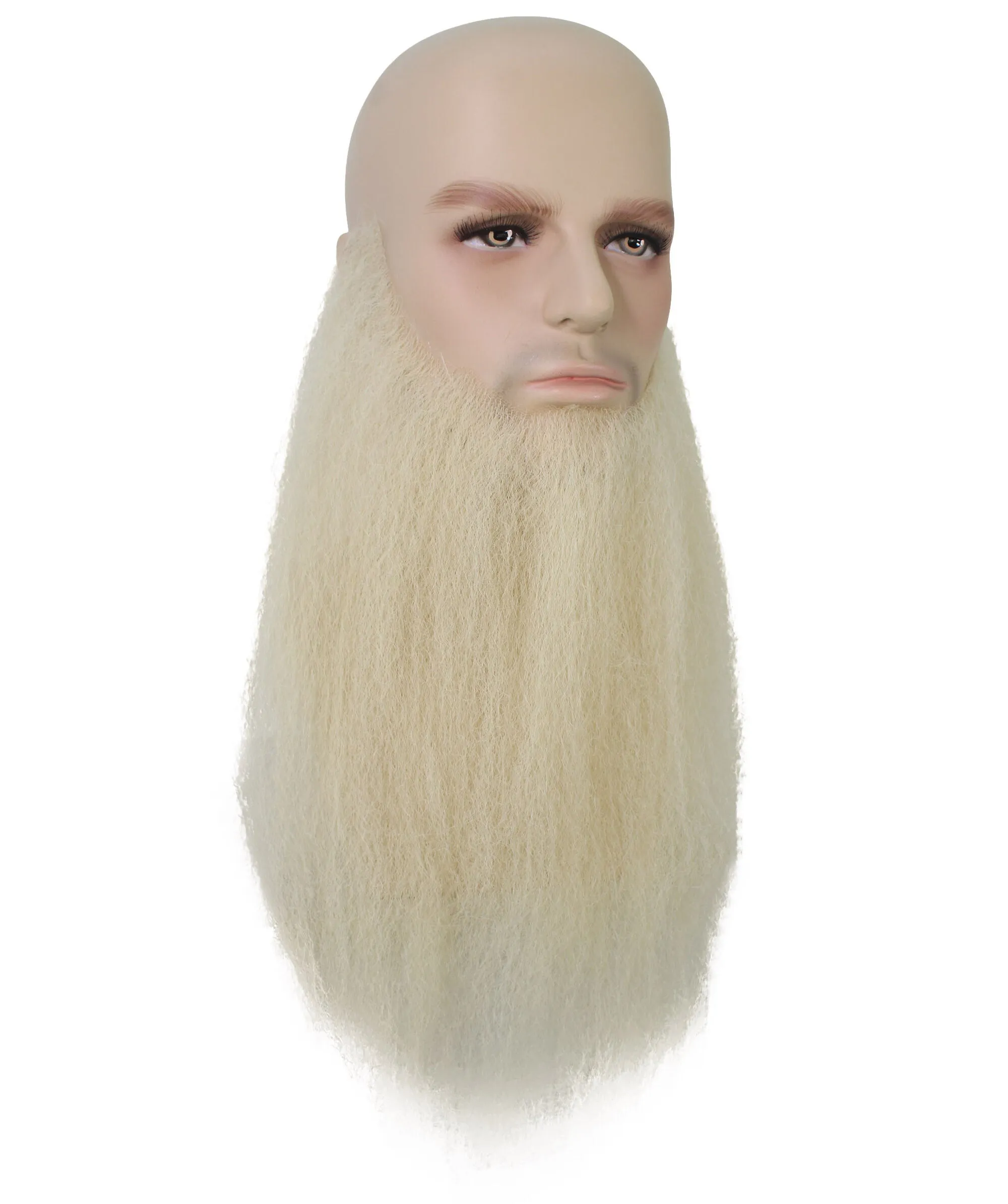 HPO Adult Men's Blonde Human Hair Long Beard I Facial Hair I Perfect for Halloween and Cosplay