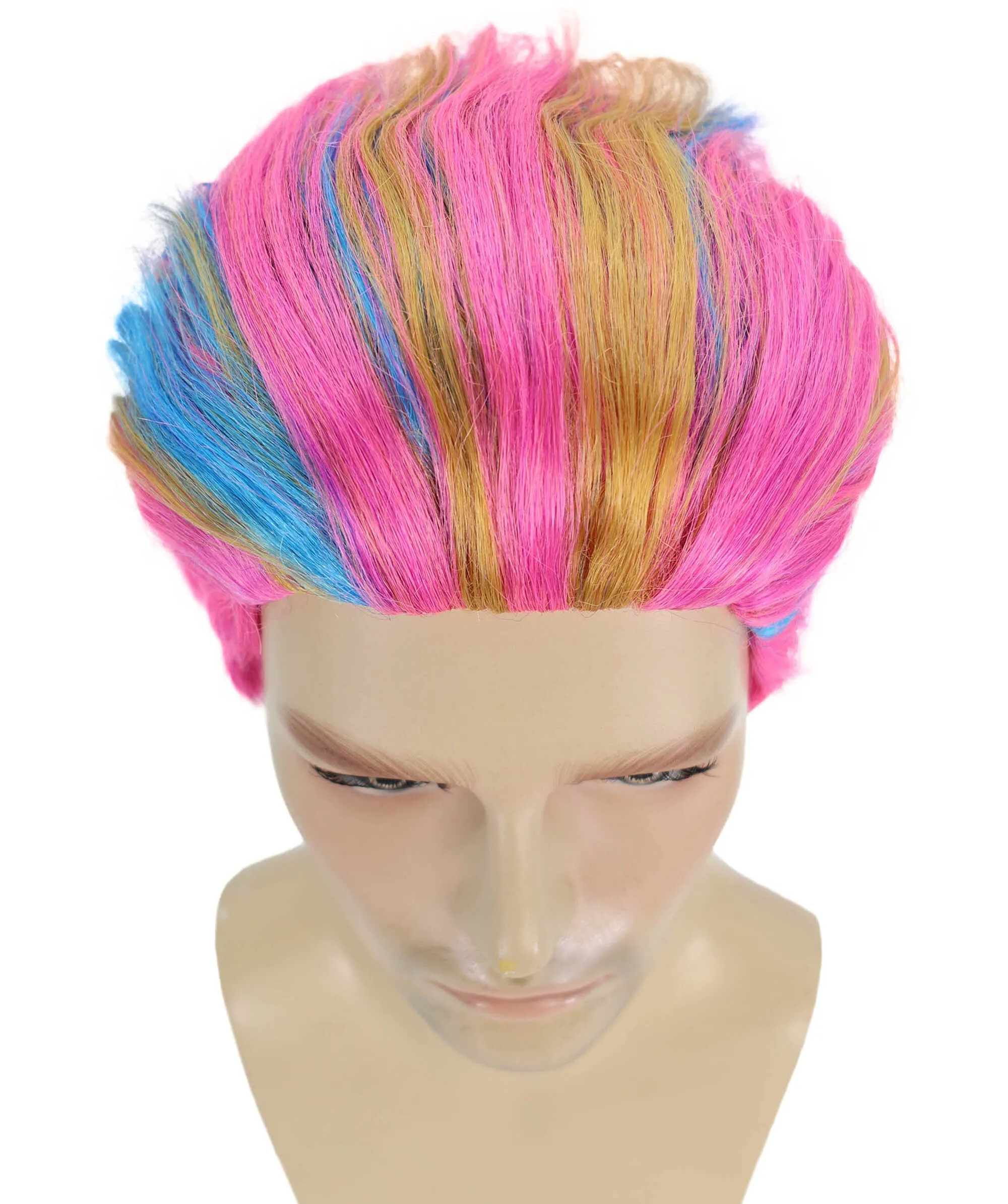 HPO Adult Men's Doll Animated Movie Merman Pastel Wig, Cosplay Wig, Flame-retardant Synthetic Fiber