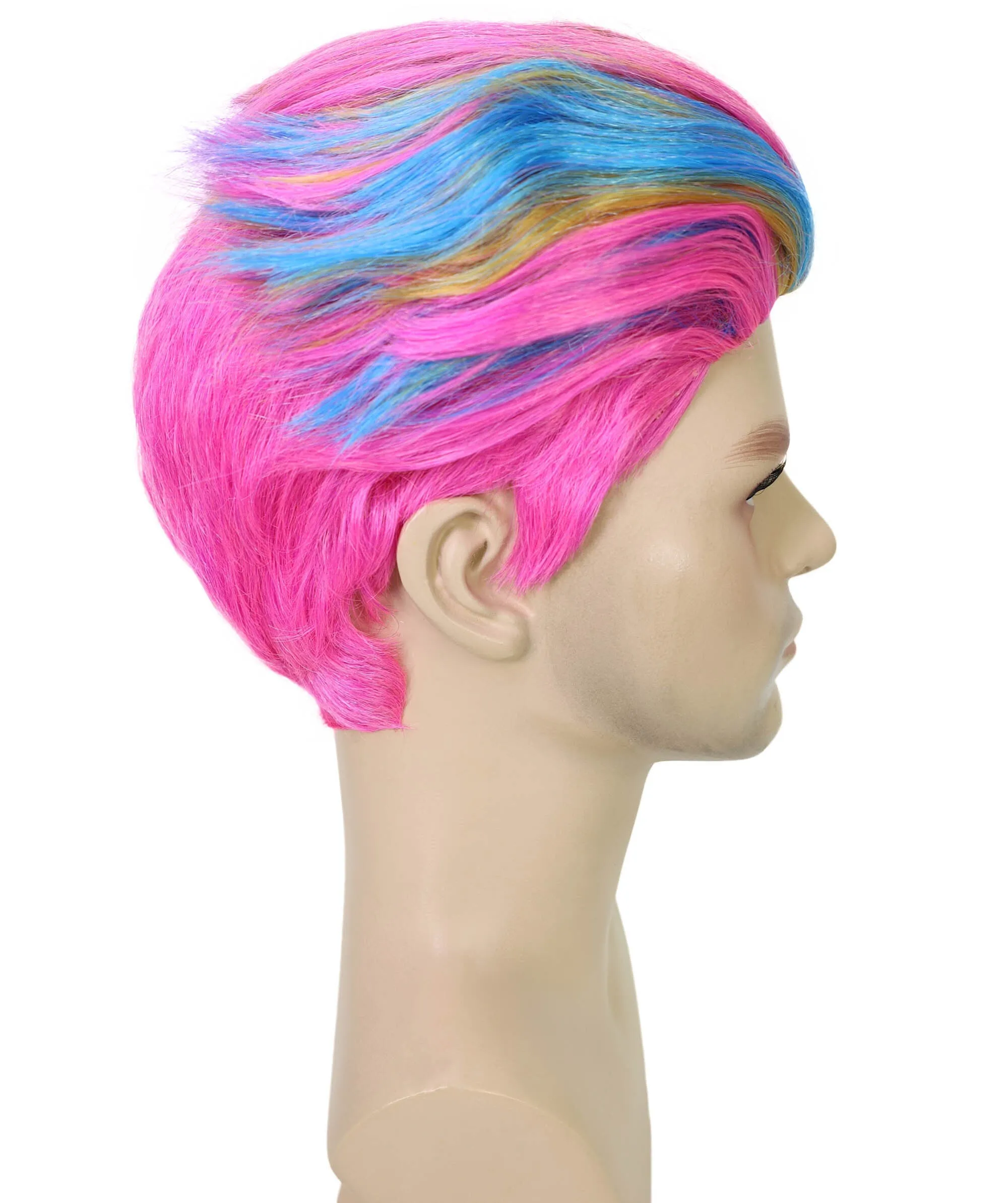 HPO Adult Men's Doll Animated Movie Merman Pastel Wig, Cosplay Wig, Flame-retardant Synthetic Fiber