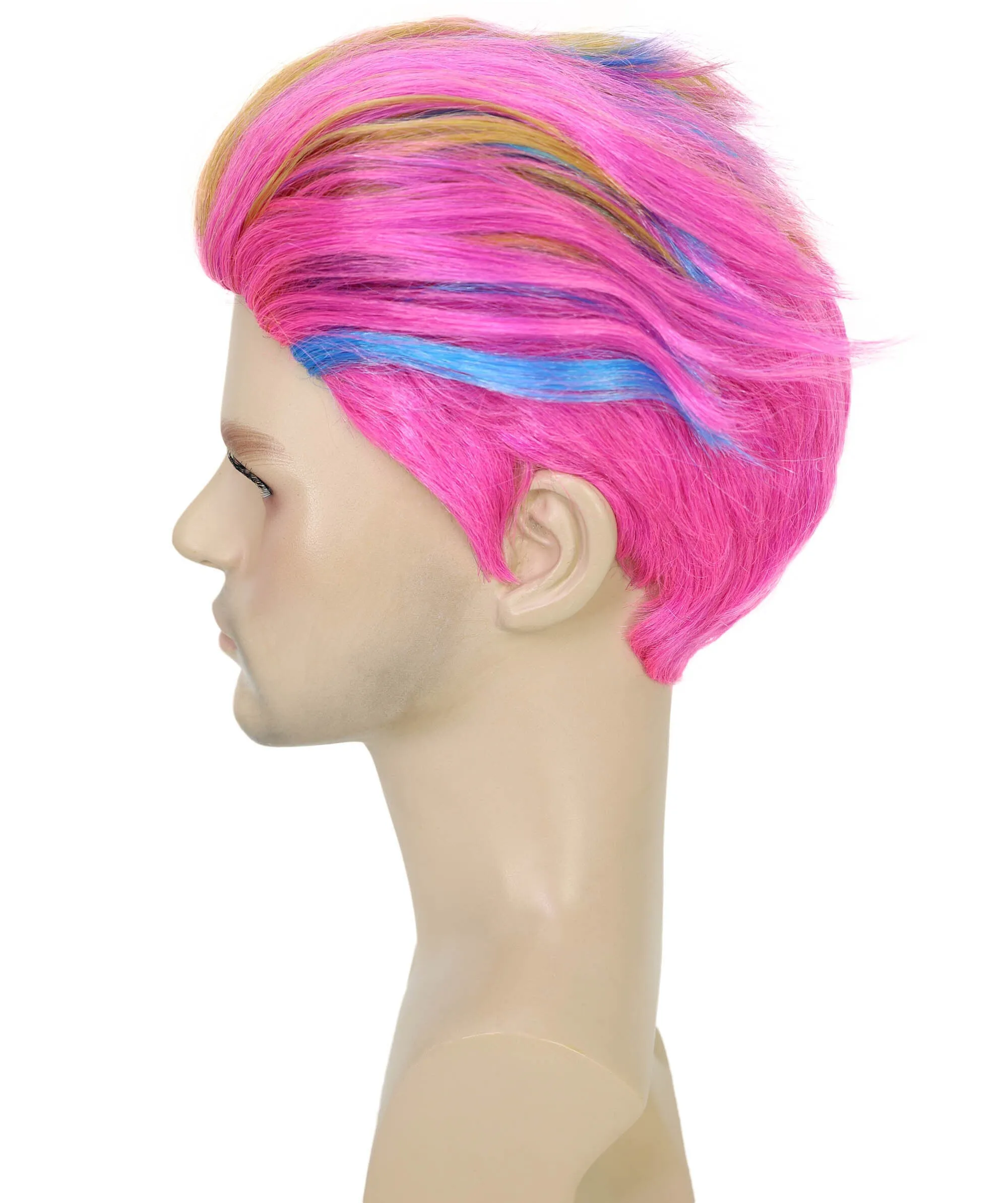 HPO Adult Men's Doll Animated Movie Merman Pastel Wig, Cosplay Wig, Flame-retardant Synthetic Fiber