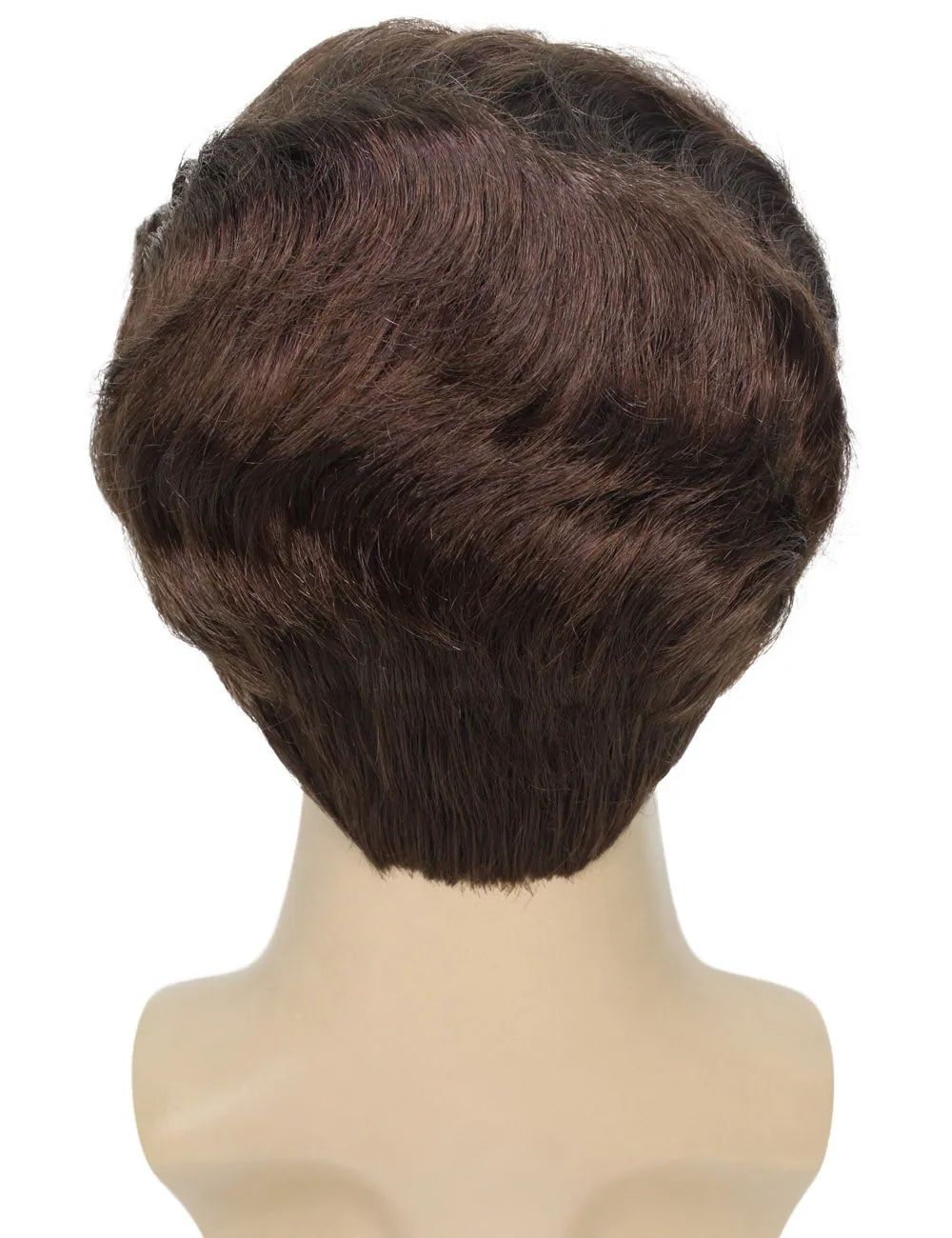 HPO Adult Men's Halloween Baroque Brown Renaissance Wig with Long Side Burns