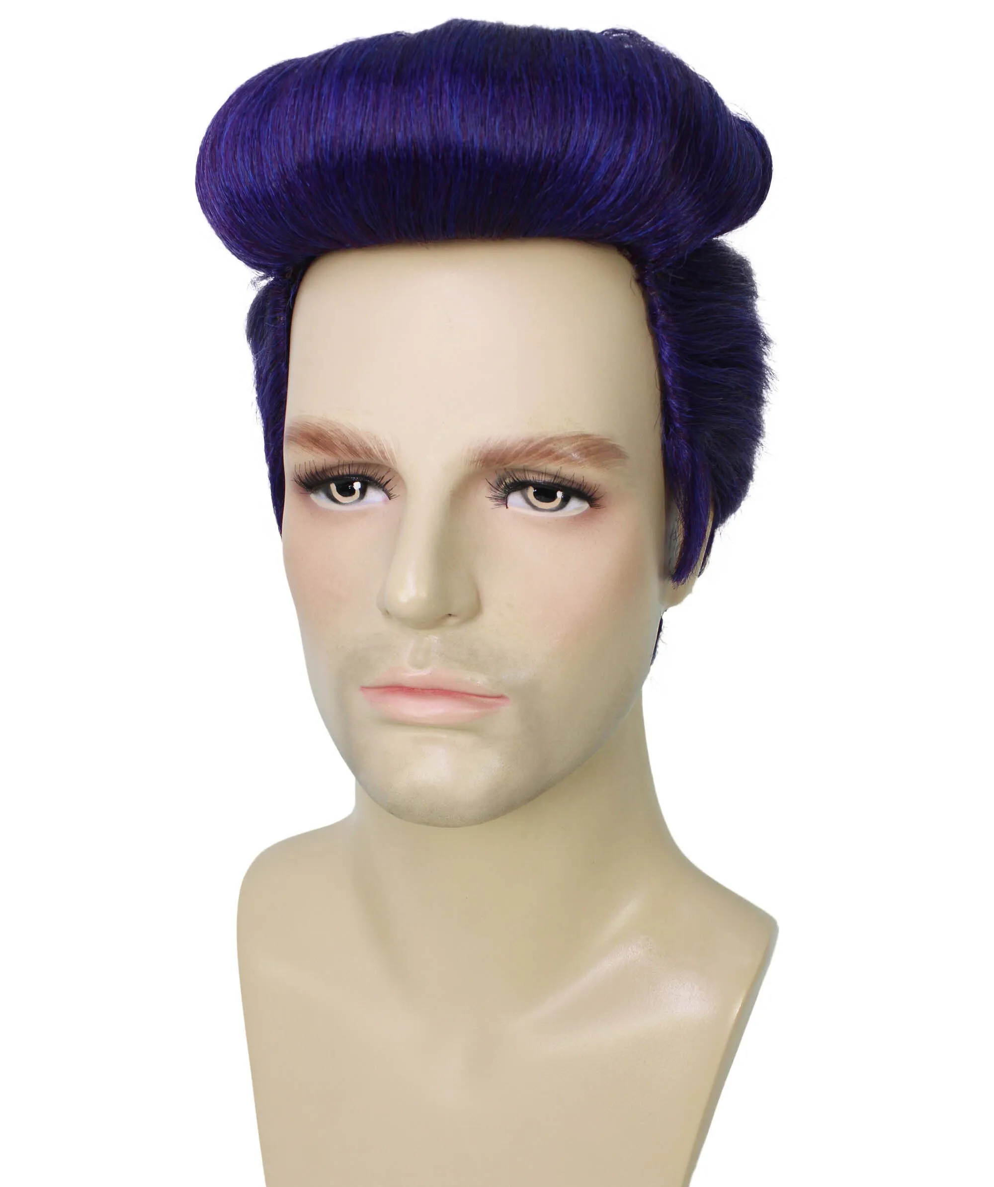 HPO Adult Men's Manga Anime Pompadour Wig | Perfect for Halloween | Flame-retardant Synthetic Fiber