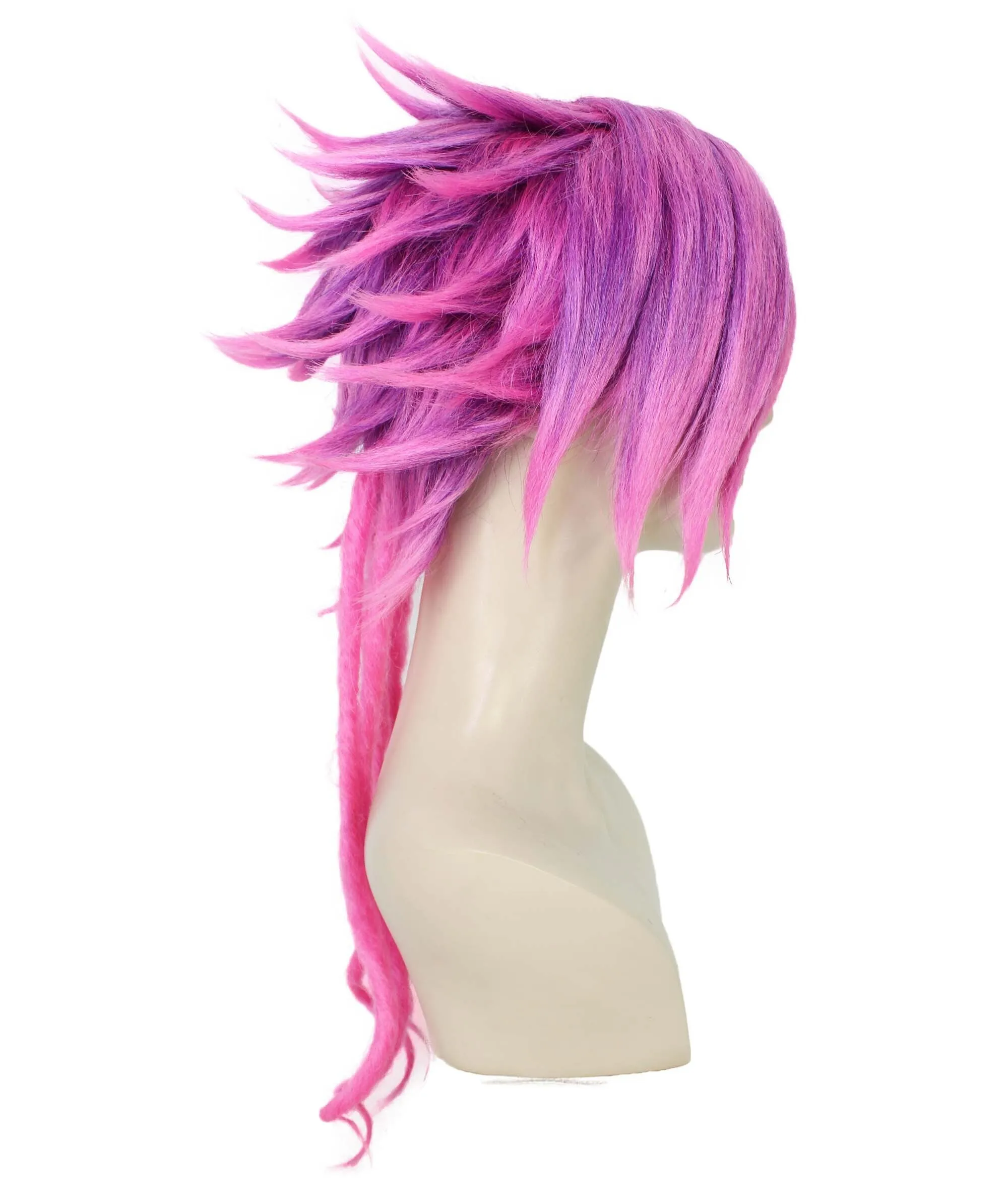 HPO Adult Women’s Animated Game Series Pink Pixie Wig | Perfect for Halloween | Flame-retardant Synthetic Fiber