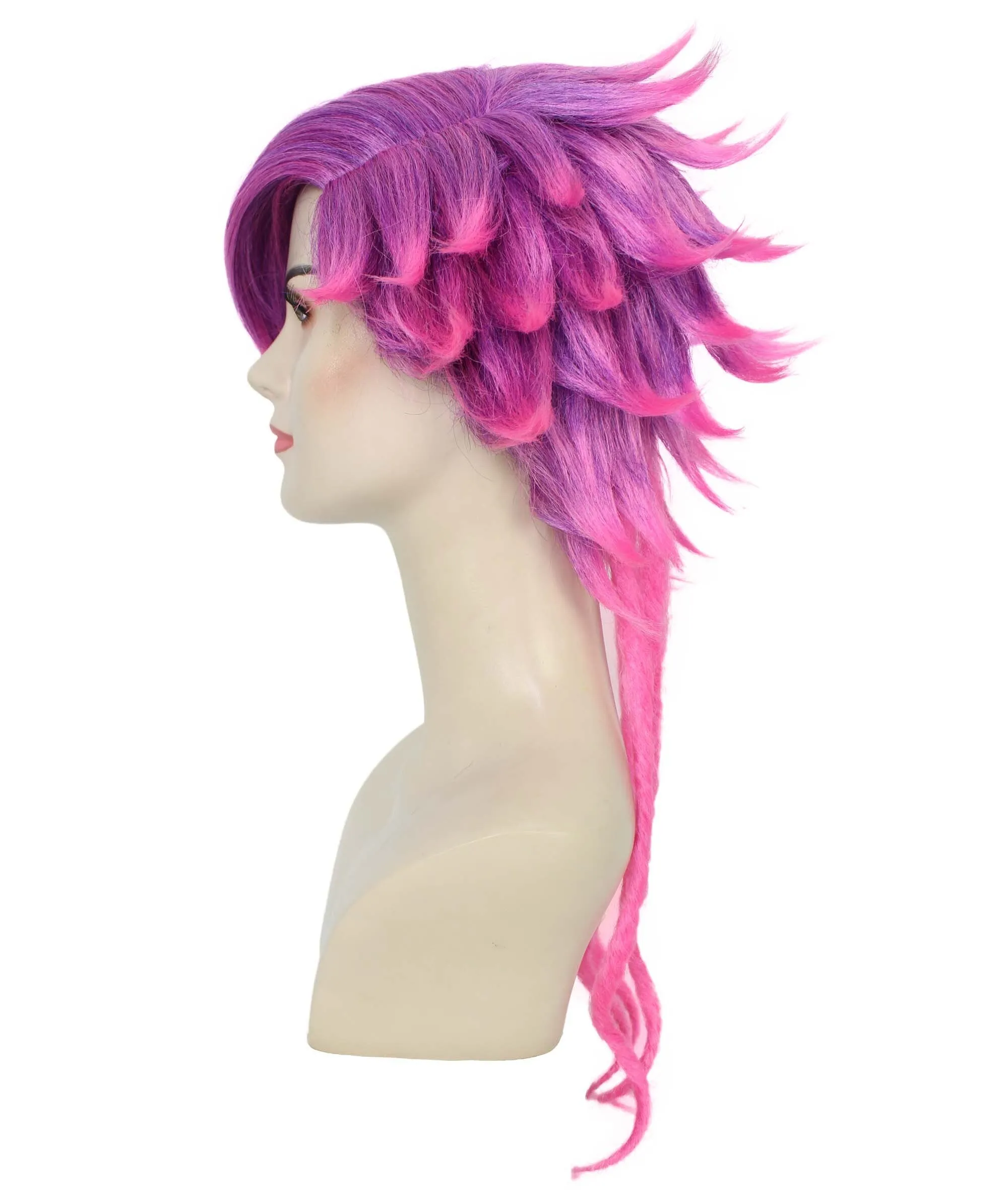 HPO Adult Women’s Animated Game Series Pink Pixie Wig | Perfect for Halloween | Flame-retardant Synthetic Fiber