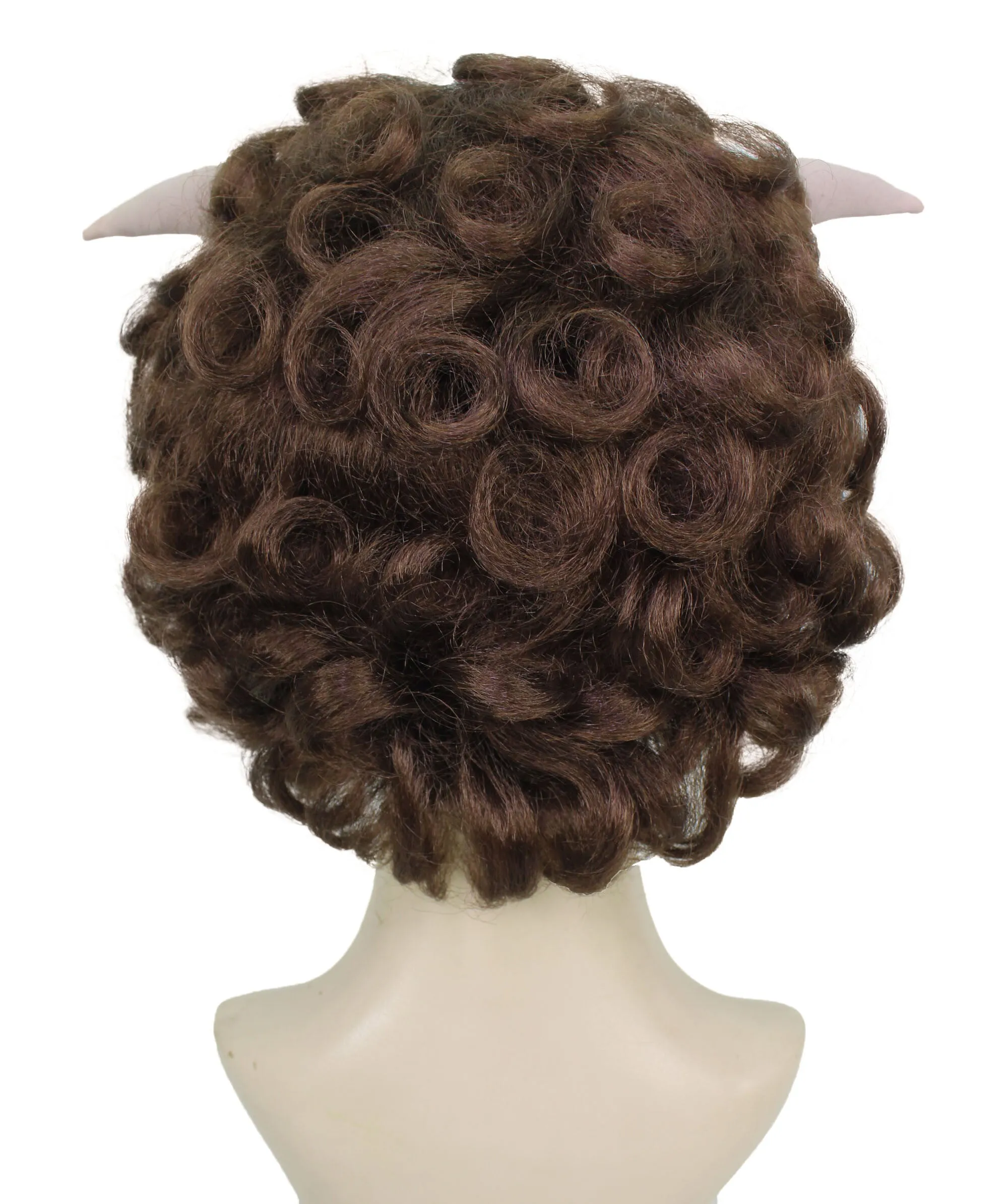 HPO Adult Women's Dramatic Devil Horn Short Curly Wig Multiple Color Options | Flame-retardant Synthetic Fiber