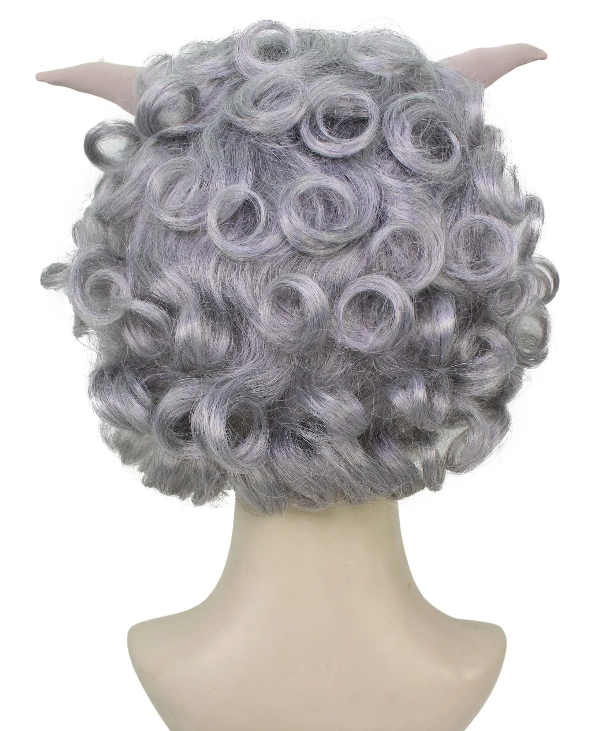 HPO Adult Women's Dramatic Devil Horn Short Curly Wig Multiple Color Options | Flame-retardant Synthetic Fiber