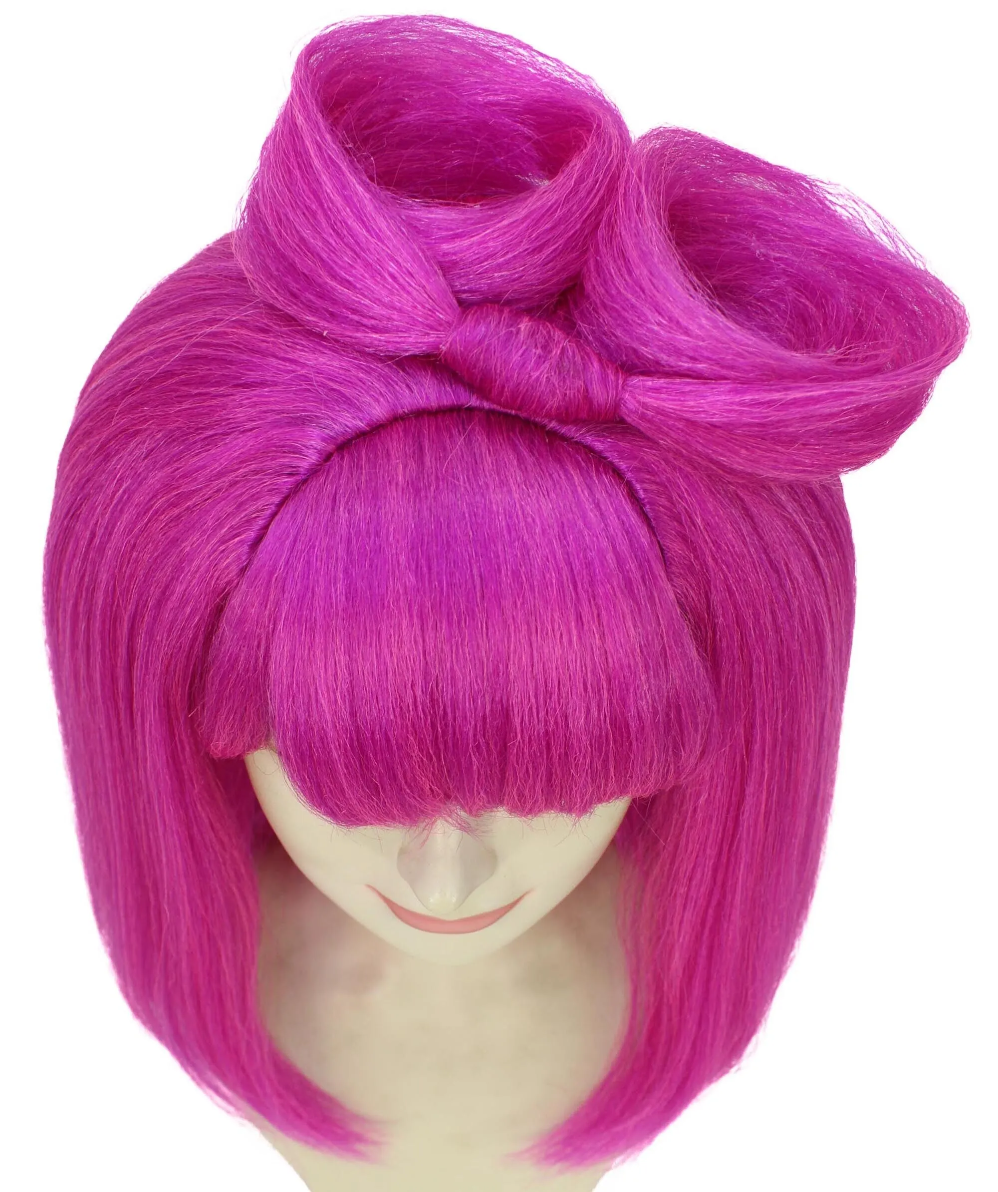 HPO Adult Women's Shoulder Length Short Purple Doll Wig