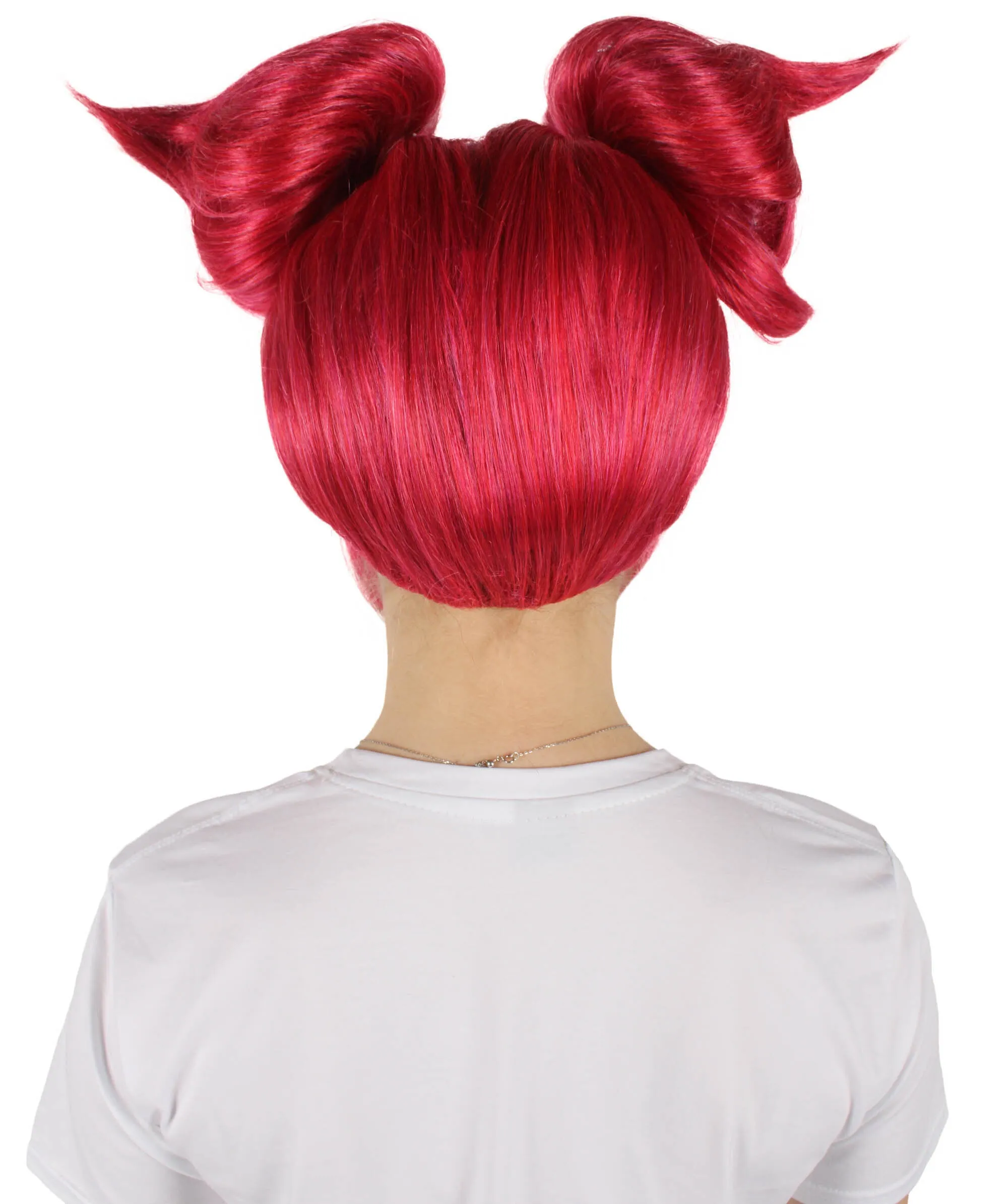 HPO Brick red Twisted Ponytail Wig I Cosplay & Halloween Costume Wig I Premium Synthetic Fiber with Breathable Cap