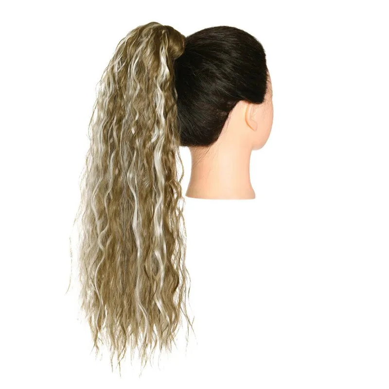 Long Straight and Kinky Curly Wrap Around Clip-In Ponytail Hair Extension