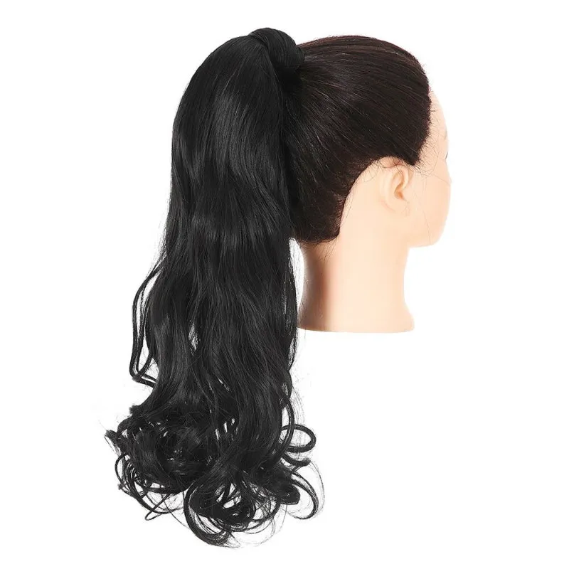 Long Straight and Kinky Curly Wrap Around Clip-In Ponytail Hair Extension