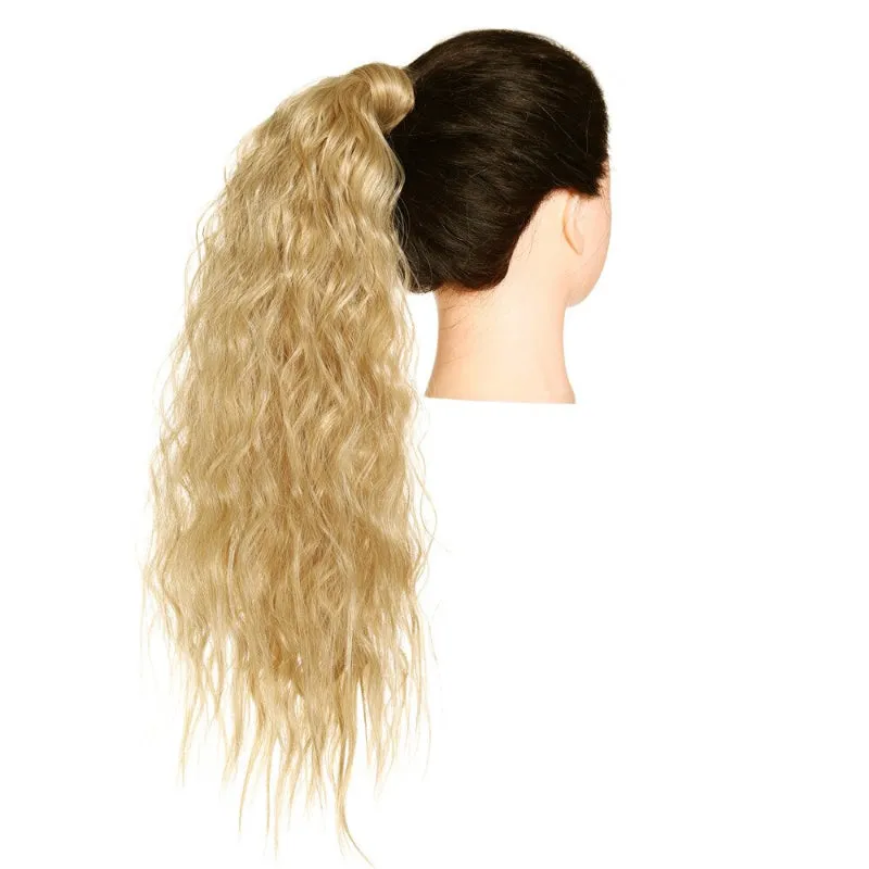 Long Straight and Kinky Curly Wrap Around Clip-In Ponytail Hair Extension