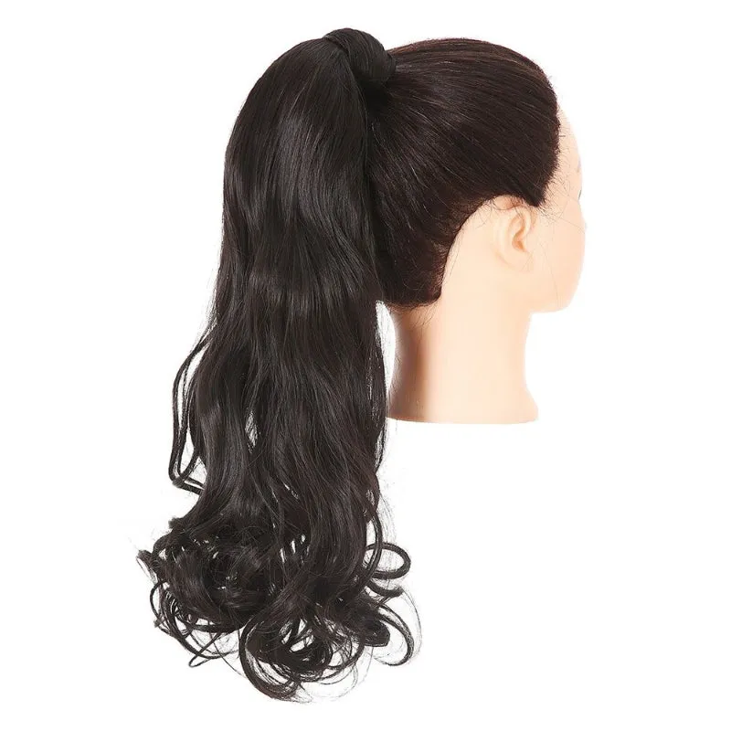 Long Straight and Kinky Curly Wrap Around Clip-In Ponytail Hair Extension