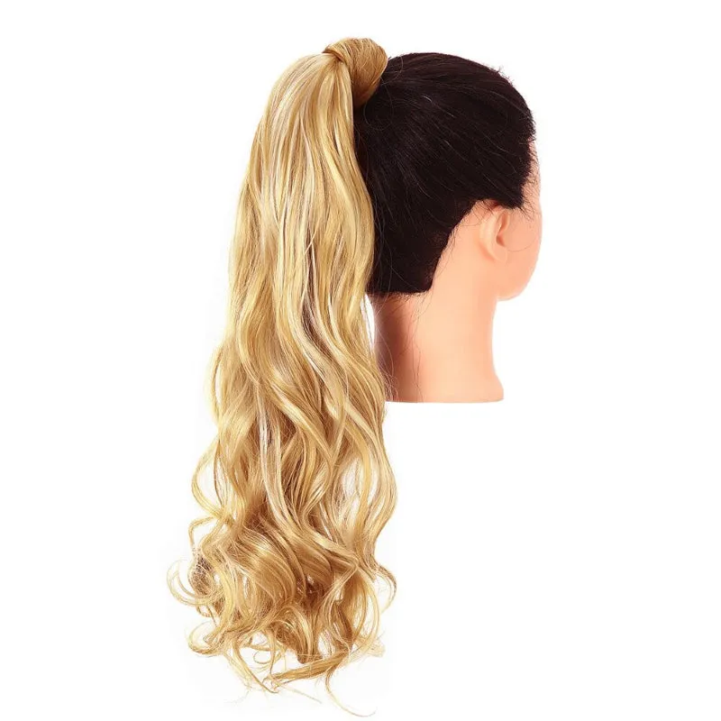 Long Straight and Kinky Curly Wrap Around Clip-In Ponytail Hair Extension