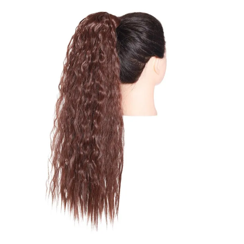 Long Straight and Kinky Curly Wrap Around Clip-In Ponytail Hair Extension