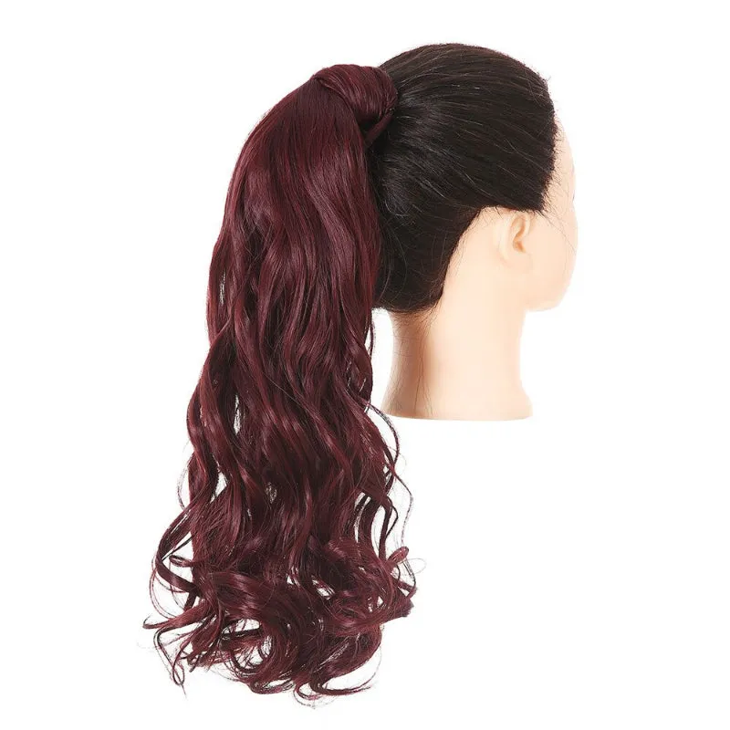 Long Straight and Kinky Curly Wrap Around Clip-In Ponytail Hair Extension