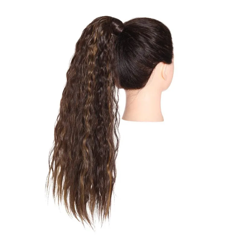 Long Straight and Kinky Curly Wrap Around Clip-In Ponytail Hair Extension