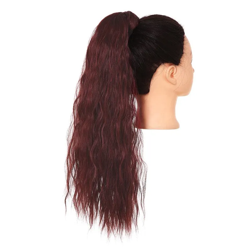 Long Straight and Kinky Curly Wrap Around Clip-In Ponytail Hair Extension