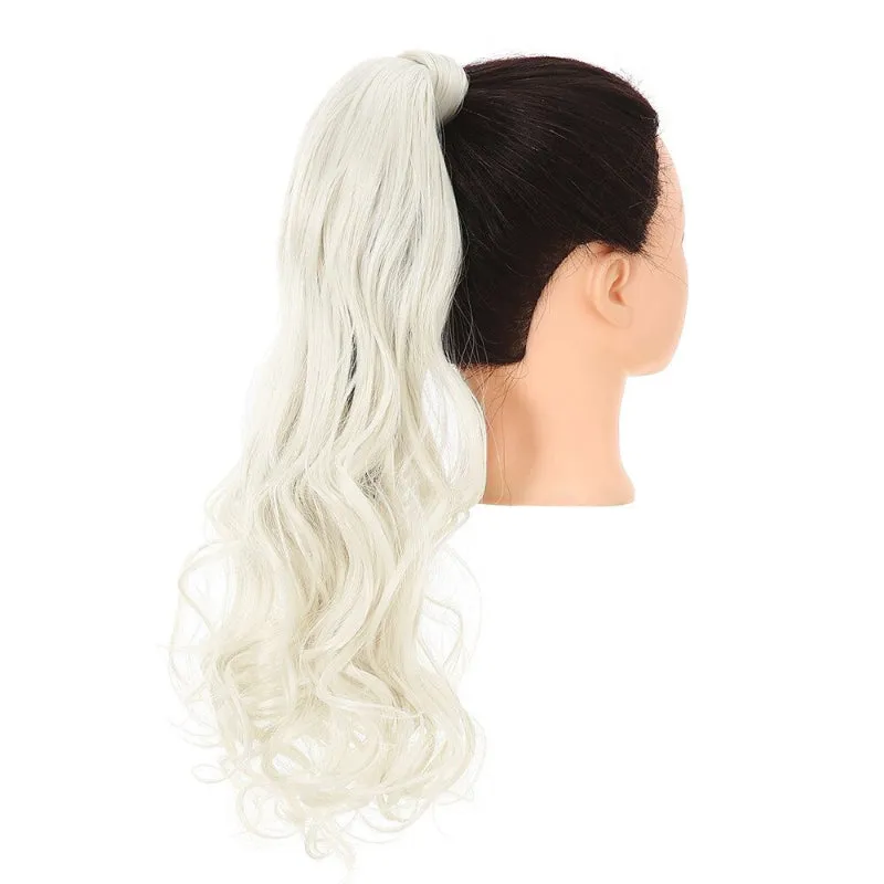 Long Straight and Kinky Curly Wrap Around Clip-In Ponytail Hair Extension