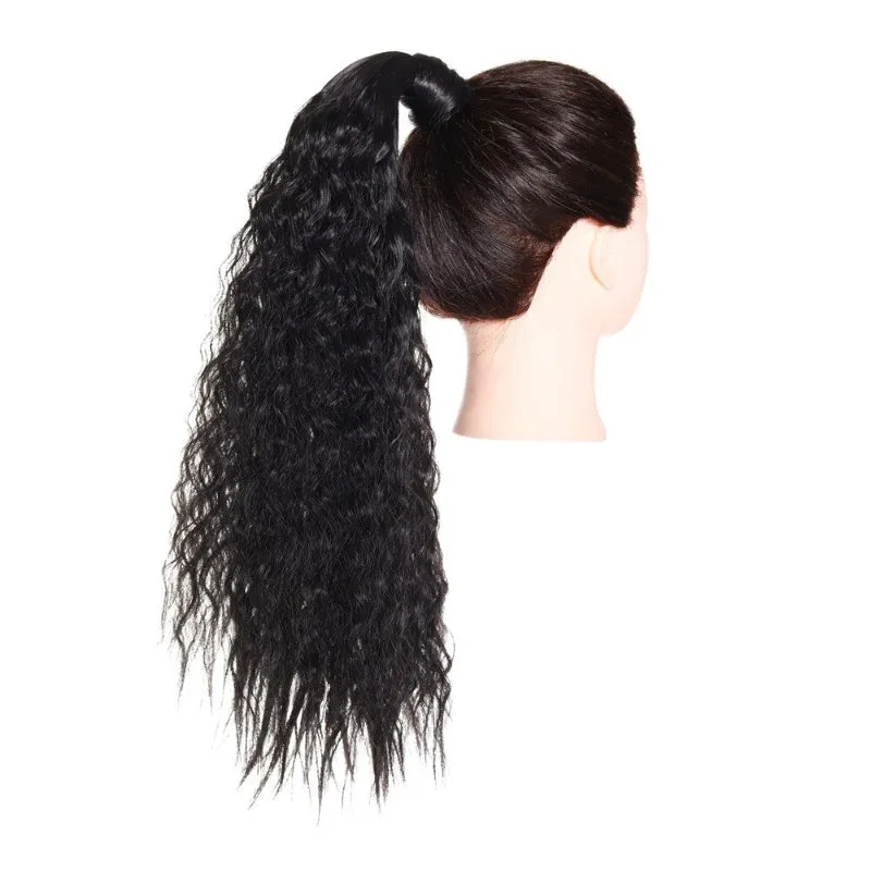 Long Straight and Kinky Curly Wrap Around Clip-In Ponytail Hair Extension