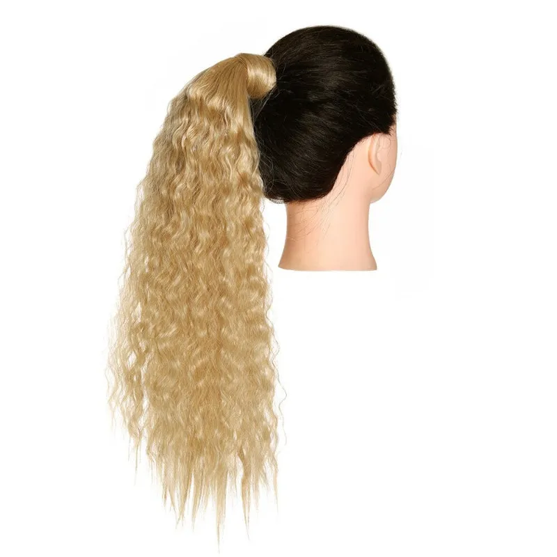 Long Straight and Kinky Curly Wrap Around Clip-In Ponytail Hair Extension