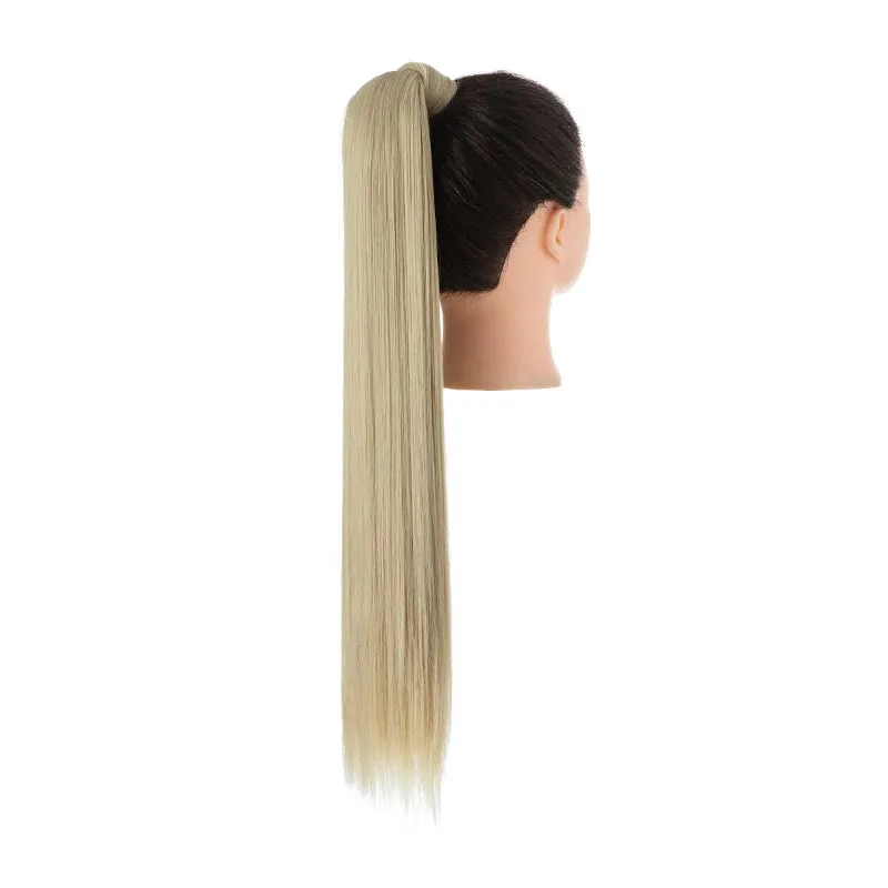 Long Straight and Kinky Curly Wrap Around Clip-In Ponytail Hair Extension