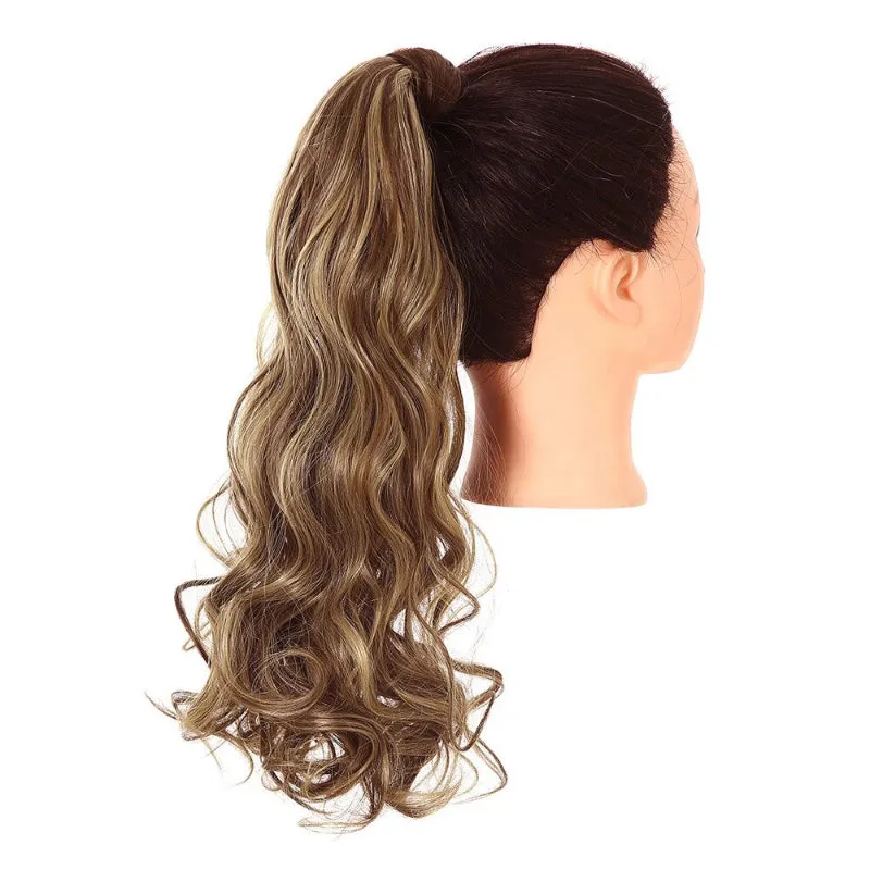 Long Straight and Kinky Curly Wrap Around Clip-In Ponytail Hair Extension