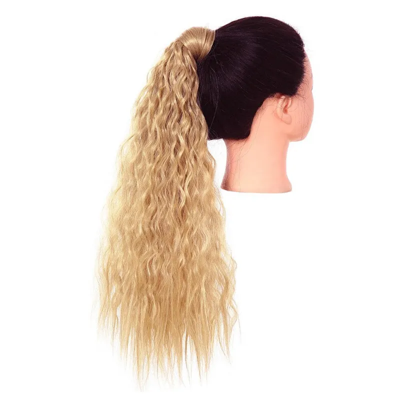 Long Straight and Kinky Curly Wrap Around Clip-In Ponytail Hair Extension