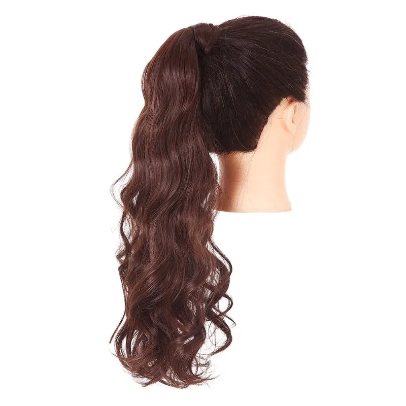 Long Straight and Kinky Curly Wrap Around Clip-In Ponytail Hair Extension