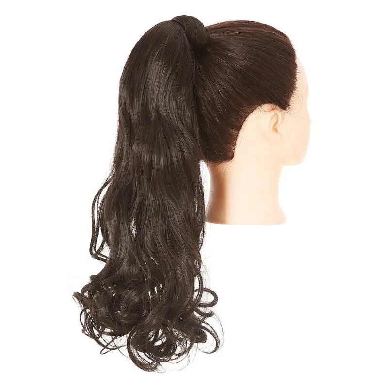 Long Straight and Kinky Curly Wrap Around Clip-In Ponytail Hair Extension