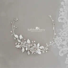 Megs dual style headband / vine wedding hairpiece floral bridal hairpiece