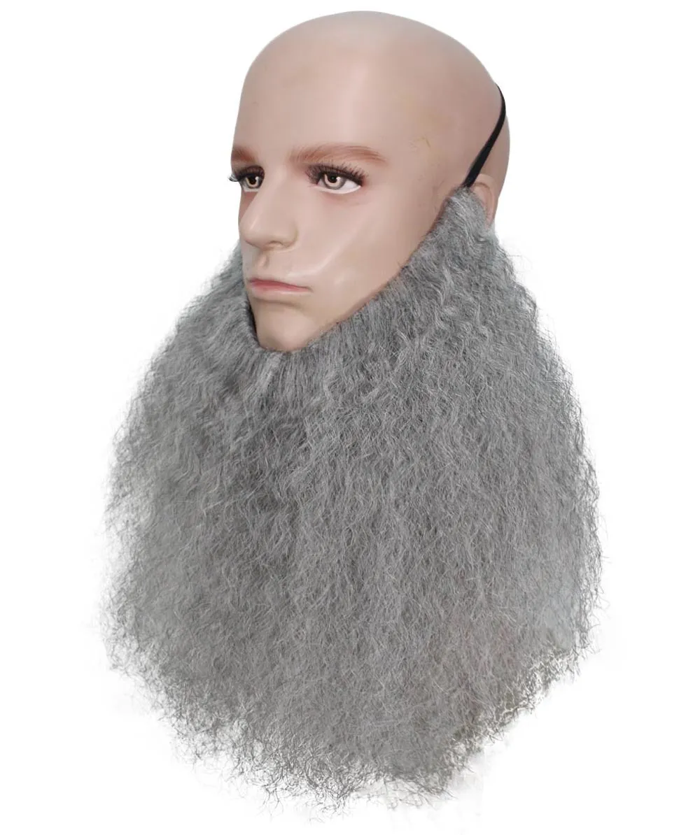 Men's Stubble Long Beard | Grey TV/Movie Wigs