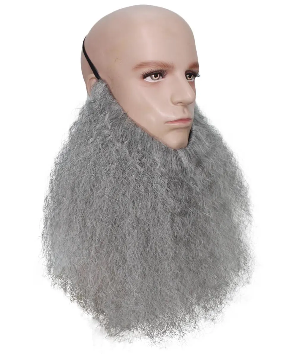 Men's Stubble Long Beard | Grey TV/Movie Wigs