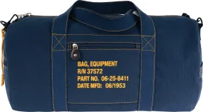 Navy Blue Heavyweight Cotton Canvas Equipment Duffle Bag