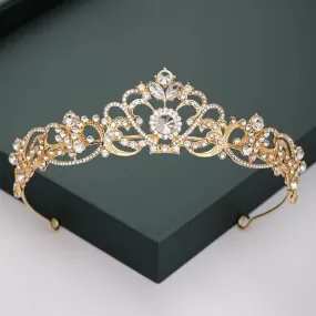 Rhinestone and Pearl Bejeweled Wedding Head Ornaments Tiara Collection