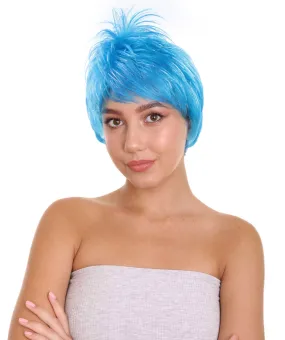 Short Womens Wig | Cosplay Blue Wig | Premium Breathable Capless Cap