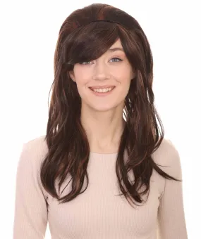 Superstar Dark Brown Long Wavy Womens Wig | Natural Looking Wavy Wig | Premium Breathable Capless Cap