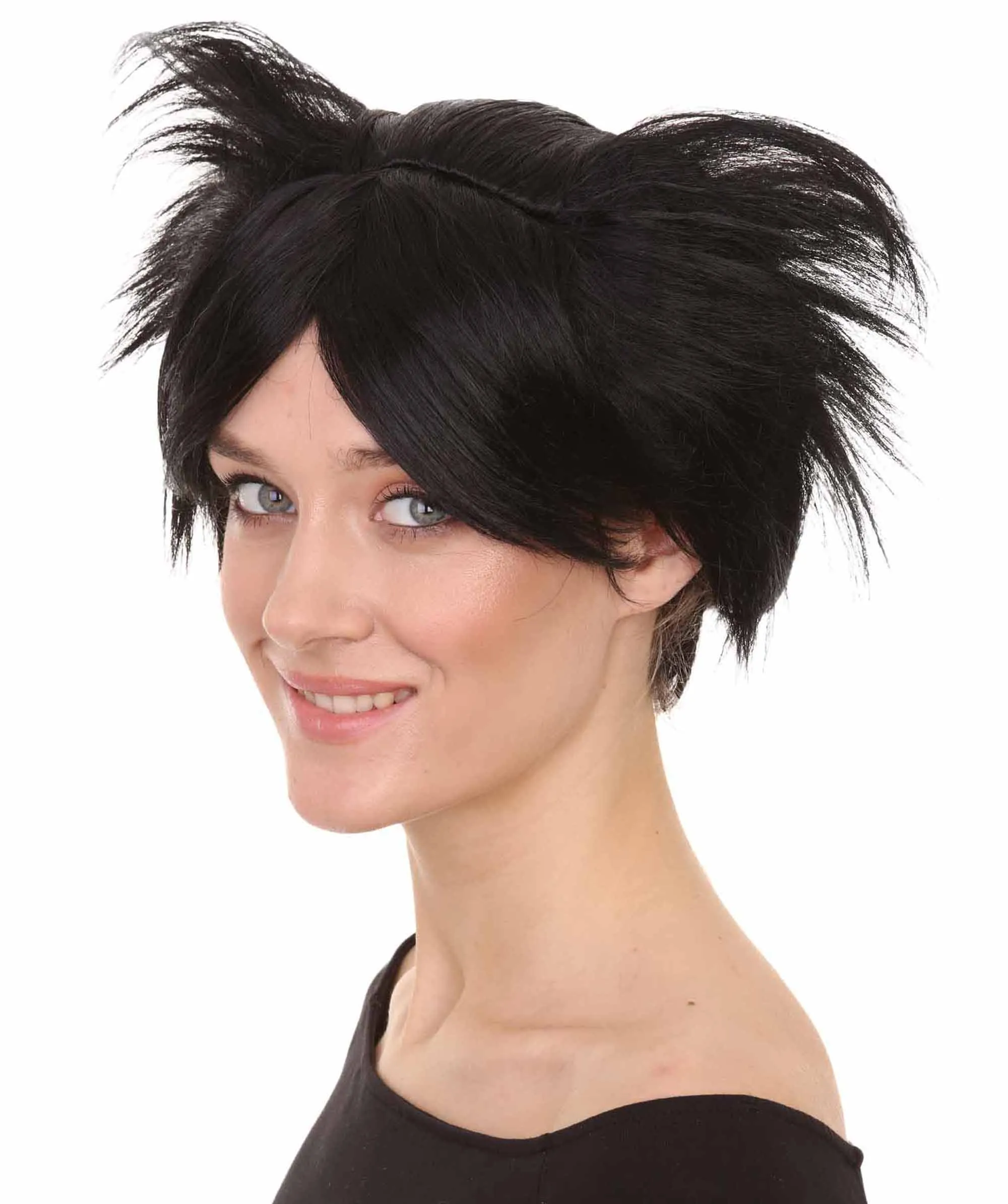 Susanna Wig | Womens Short Black Character Cosplay Halloween Wig | Premium Breathable Capless Cap