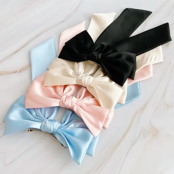 TEEK - Doubled Satin Bow Hair Clip