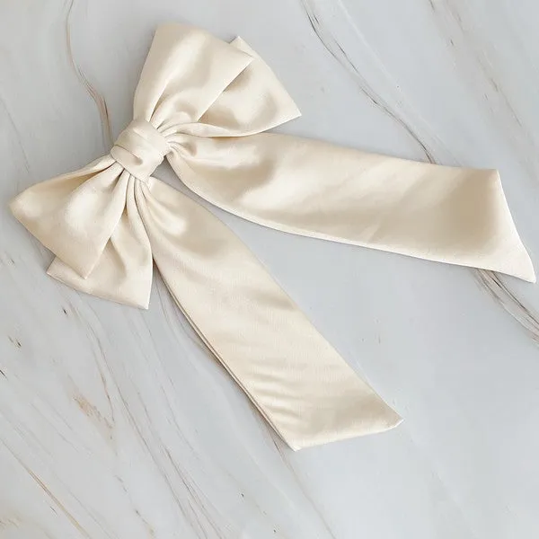 TEEK - Doubled Satin Bow Hair Clip