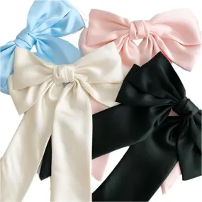 TEEK - Doubled Satin Bow Hair Clip