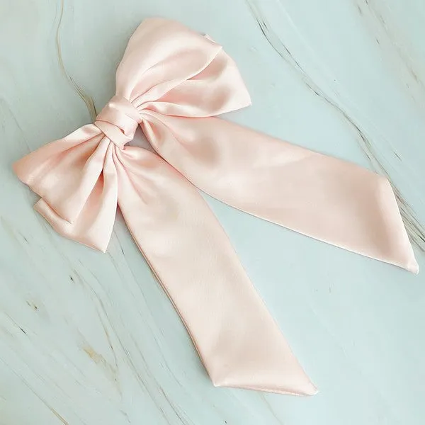 TEEK - Doubled Satin Bow Hair Clip