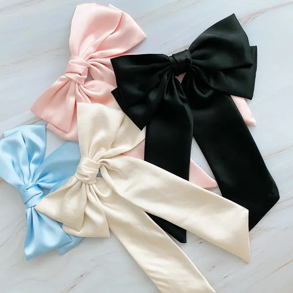 TEEK - Doubled Satin Bow Hair Clip