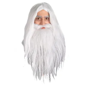 The Lord of the Rings Gandalf Beard and Wig Set for Adults