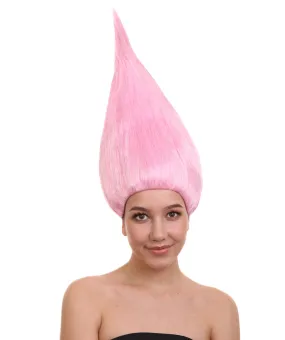 Unisex Dwarf Wig | Neon Pink Tall Wig | Premium Breathable Capless Cap