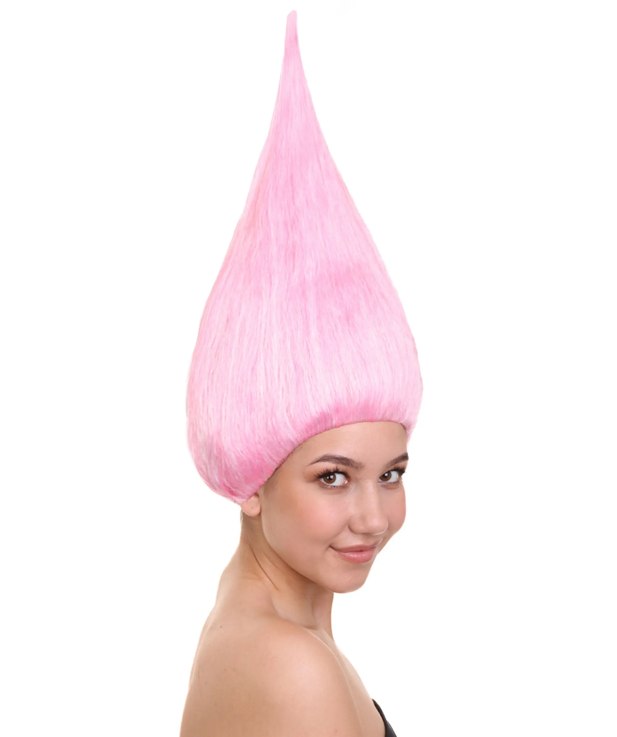 Unisex Dwarf Wig | Neon Pink Tall Wig | Premium Breathable Capless Cap