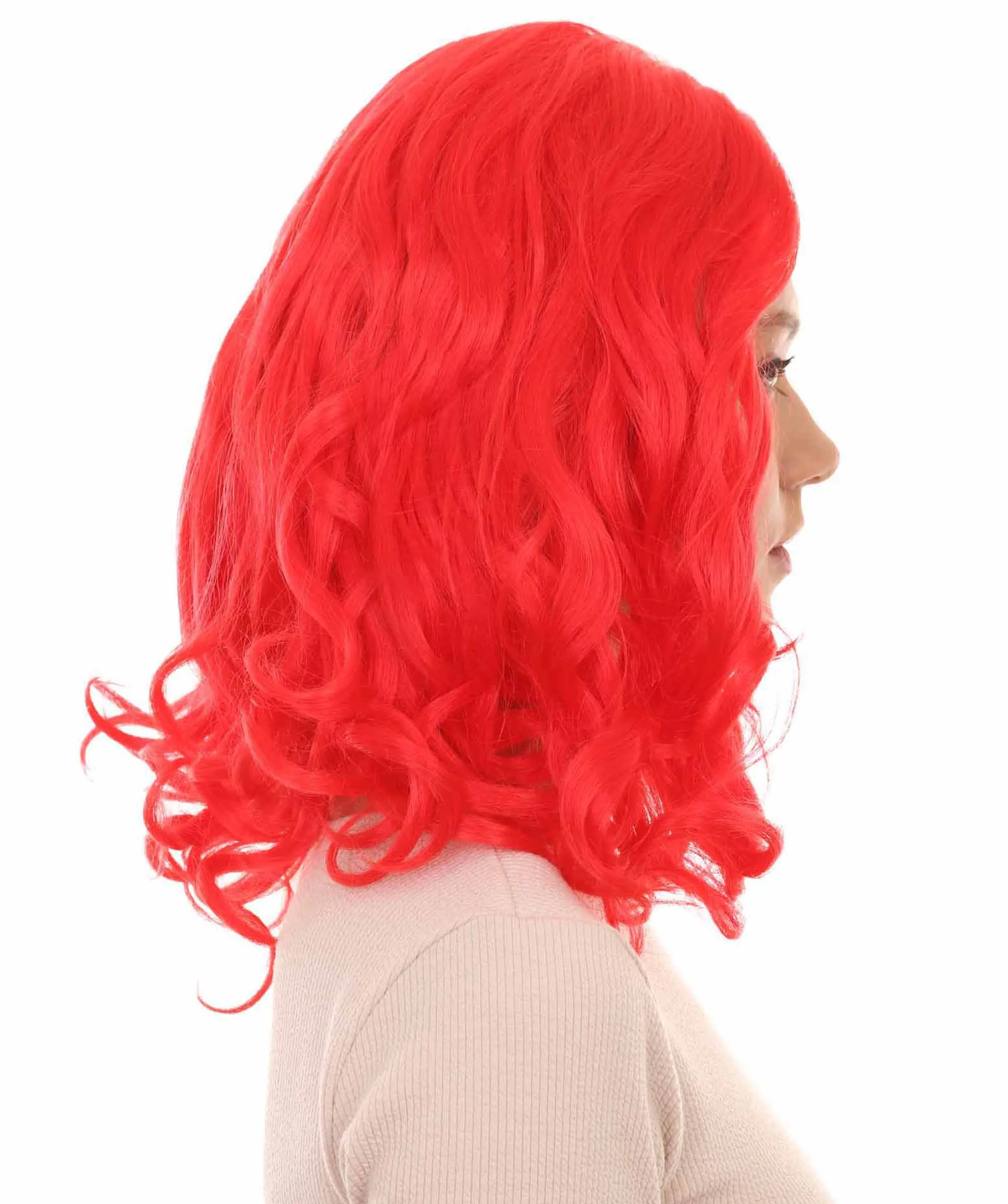 Womens Curly Wig | Red Cosplay TV/Movie Wigs | Premium Breathable Capless Cap