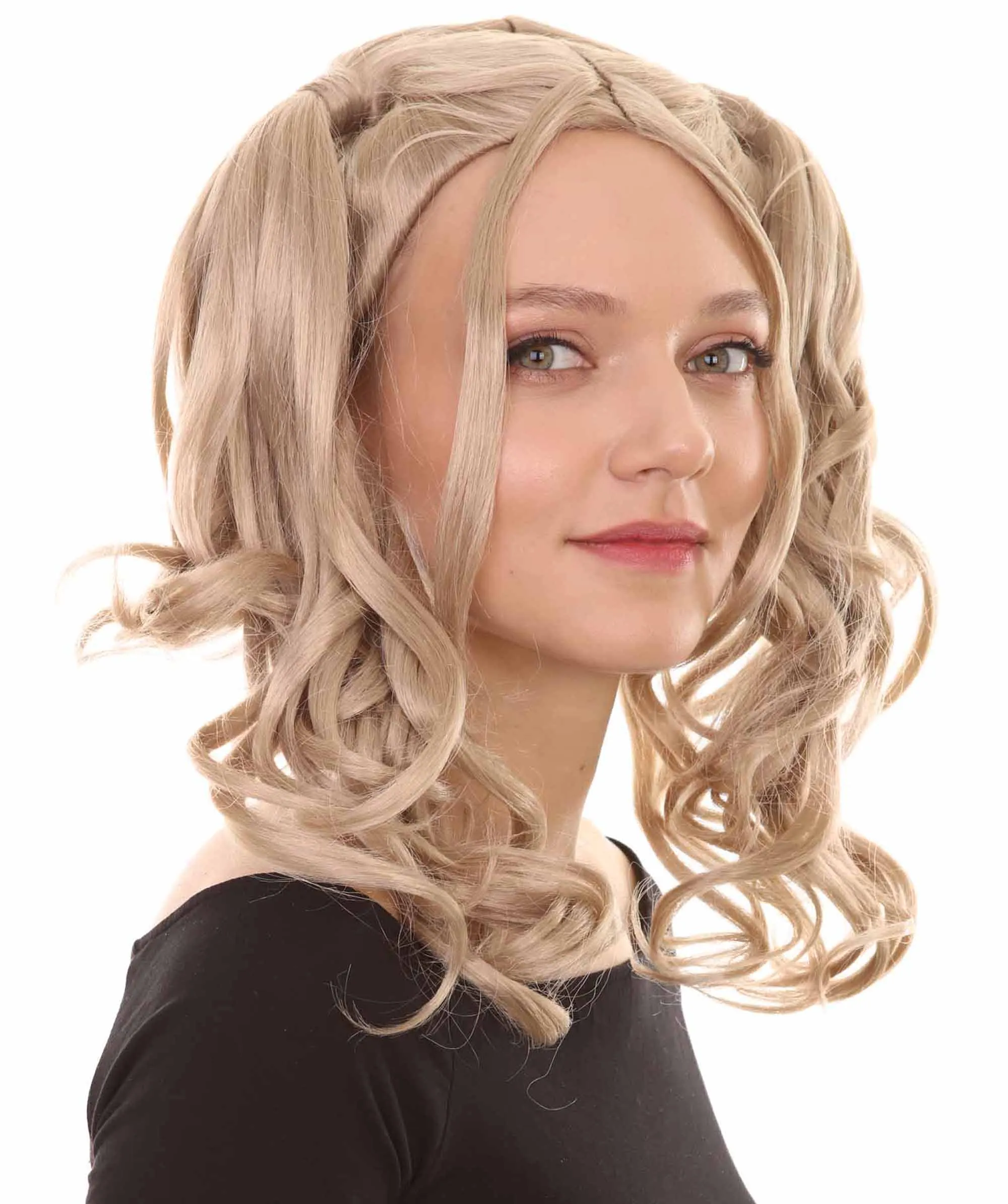 Womens Dolly Pigtail Wigs Collection | Party Event Ready Cosplay Halloween Wigs | Premium Breathable Capless Cap