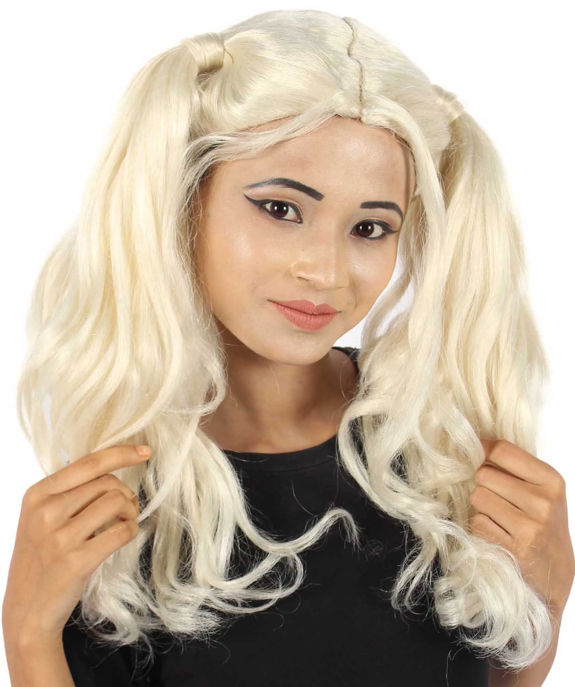 Womens Dolly Pigtail Wigs Collection | Party Event Ready Cosplay Halloween Wigs | Premium Breathable Capless Cap