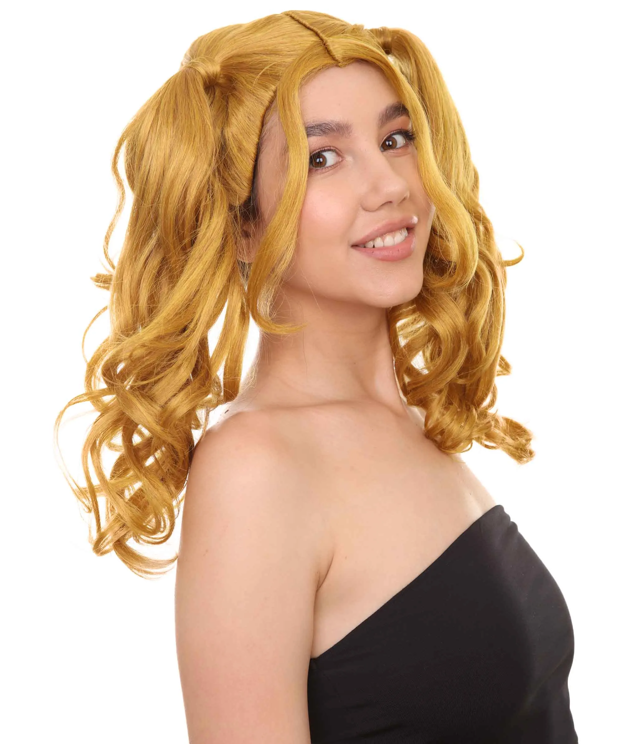 Womens Dolly Pigtail Wigs Collection | Party Event Ready Cosplay Halloween Wigs | Premium Breathable Capless Cap