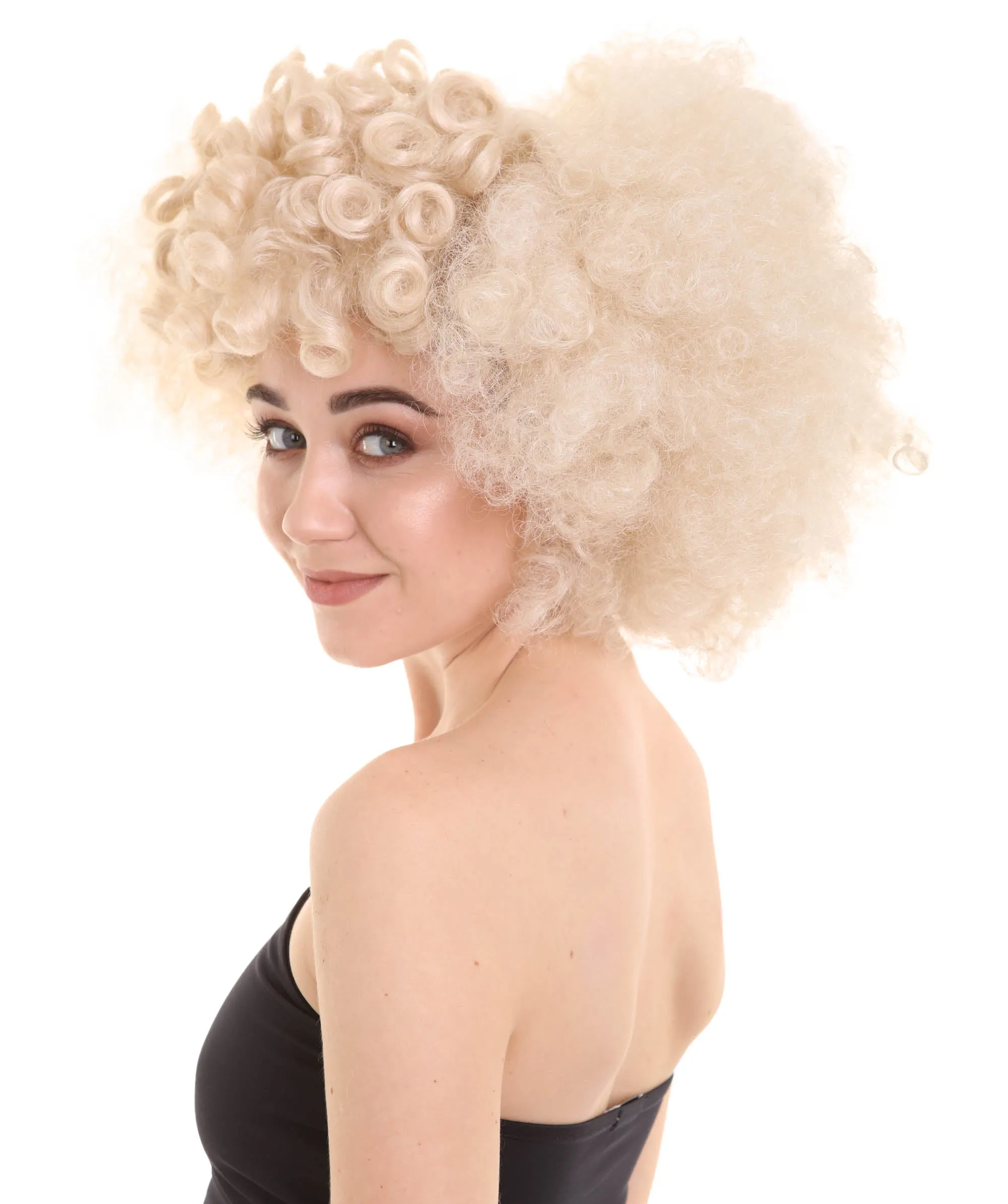 Womens Drag Wig , Blonde Celebrity Wigs , Premium Breathable Capless Cap